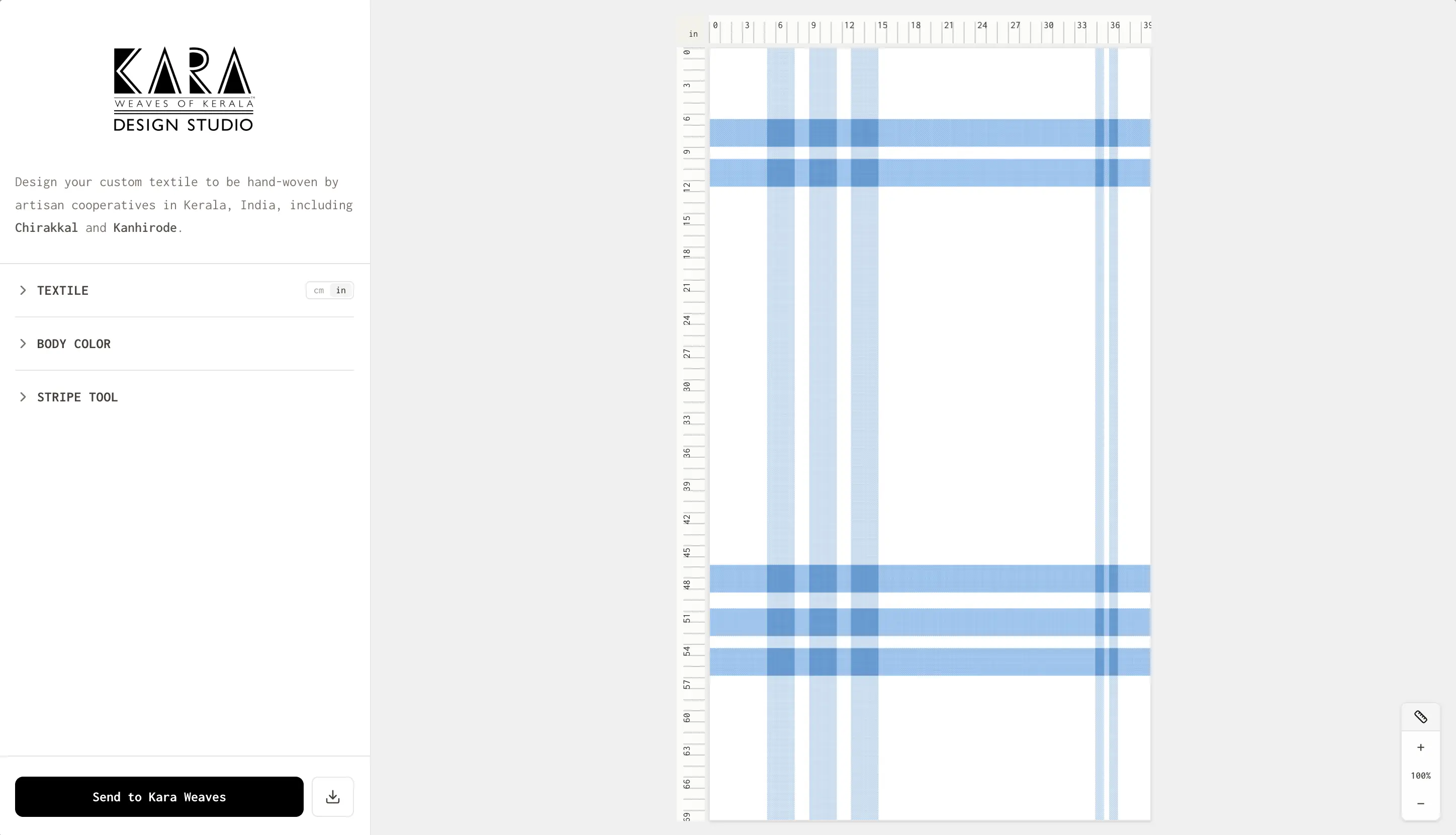Screenshot of Kara Weaves Design Studio project