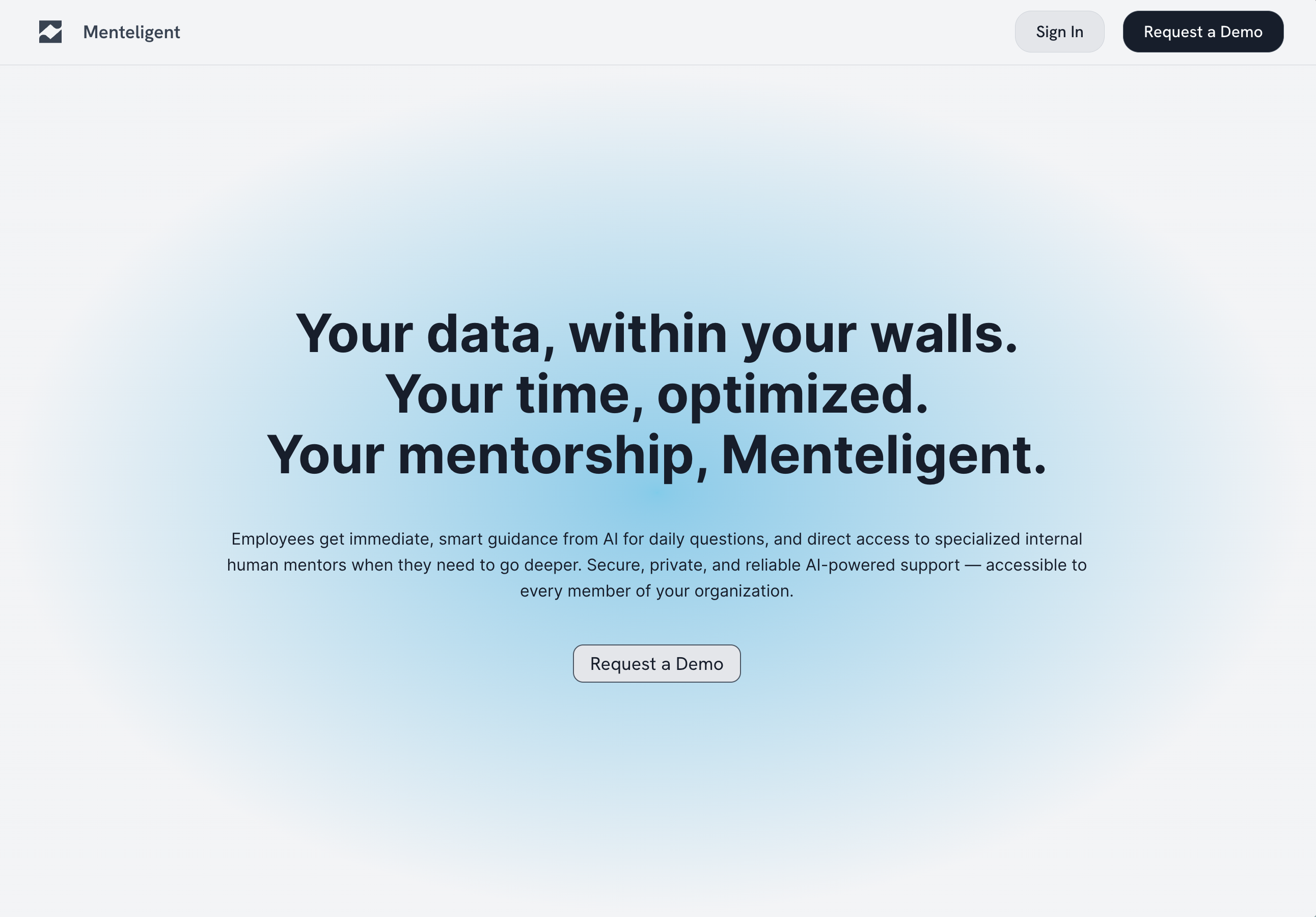 Screenshot of Menteligent project